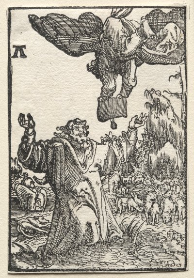 Az ember bukása és megváltása: Az angyal üzenete Joachimnak, c. 1515. alkotó: Albrecht Altdorfer