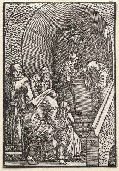 Az ember bukása és megváltása: A Szűzanya bemutatása a templomban, 1515. alkotó: Albrecht Altdorfer