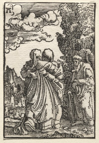 Az ember bukása és megváltása: A látogatás c. 1515. alkotó: Albrecht Altdorfer