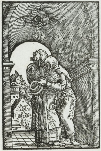 Joachim és Anna találkozása alkotó: Albrecht Altdorfer