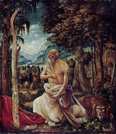 A Bűnbánó Szent Jeromos, 1507 alkotó: Albrecht Altdorfer