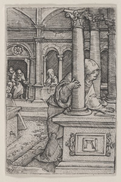 A Szűz Jézust keresi a templomban alkotó: Albrecht Altdorfer