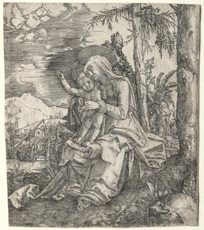 A Szűz egy tájban alkotó: Albrecht Altdorfer