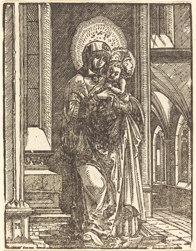 Szűz és gyermek egy templomban alkotó: Albrecht Altdorfer