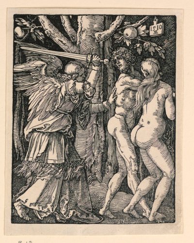 Ádám és Éva Kiűzve a Paradicsomból, A kis szenvedély sorozatból alkotó: Albrecht Dürer