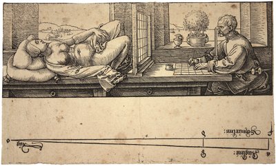 Aktot rajzoló művész perspektivikus eszközzel, 1538 alkotó: Albrecht Dürer