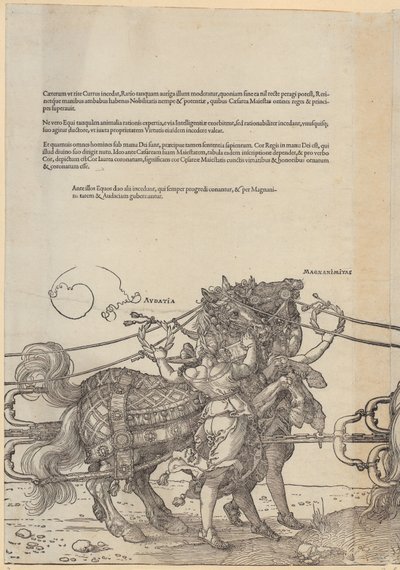 Audatia, a „A nagy diadalmas szekér” című sorozat 7. lapja alkotó: Albrecht Dürer