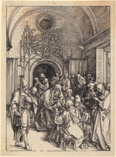 Krisztus körülmetélése, a „Mária élete” sorozat 11. lapja alkotó: Albrecht Dürer