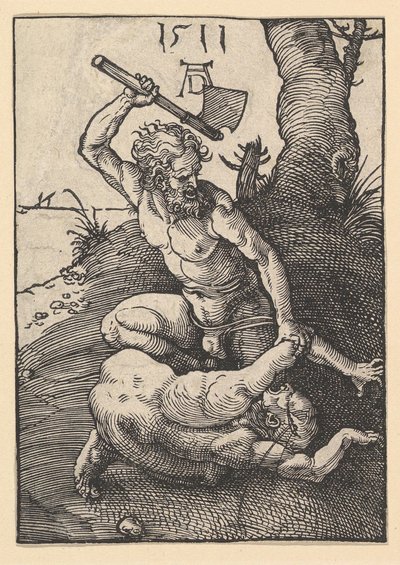Káin megöli Ábelt, 1511. alkotó: Albrecht Dürer