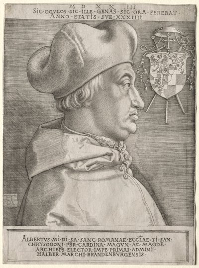 Brandenburgi Albrecht bíboros – A nagy tányér, 1523. alkotó: Albrecht Dürer