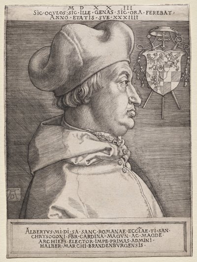 Brandenburgi Albrecht bíboros – a nagytányér alkotó: Albrecht Dürer