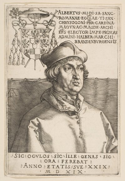 Albrecht brandenburgi bíboros, 1519. alkotó: Albrecht Dürer