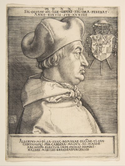 Brandenburgi Albrecht bíboros.n.d. alkotó: Albrecht Dürer