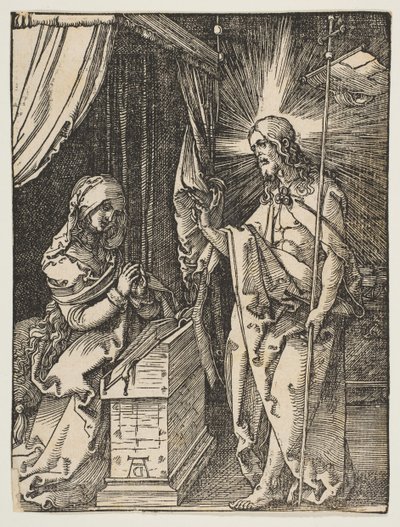 Krisztus megjelenése az anyjának, A kis szenvedésből, kb. 1510. alkotó: Albrecht Dürer