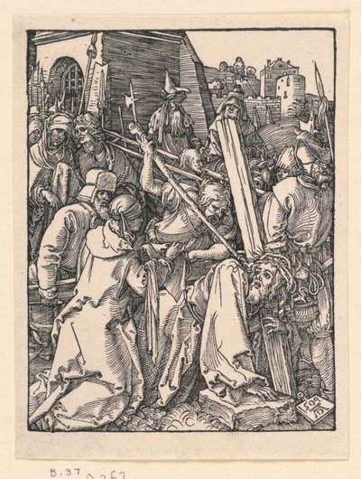 A keresztet hordozó Krisztus, A kis szenvedély sorozatból alkotó: Albrecht Dürer