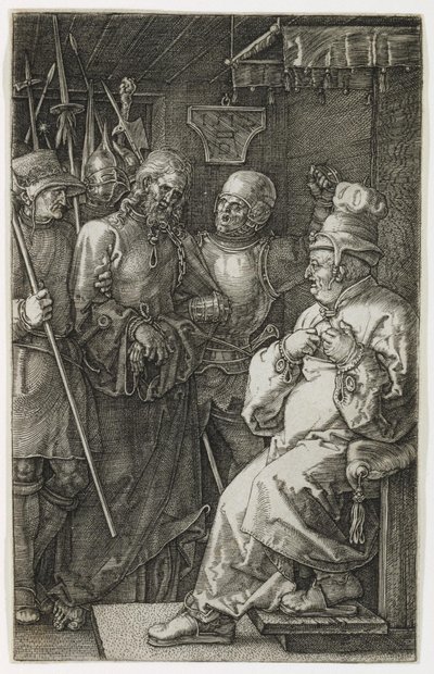 Krisztus Kajafás előtt alkotó: Albrecht Dürer