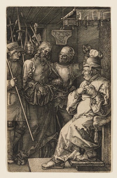 Krisztus Kaifás előtt alkotó: Albrecht Dürer