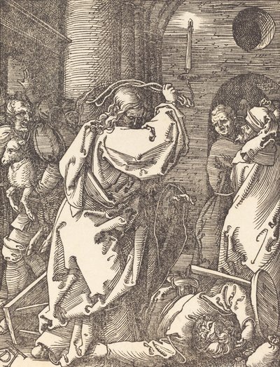 Krisztus kiűzi a pénzkölcsönzőket a templomból, valószínűleg c. 15091510. alkotó: Albrecht Dürer