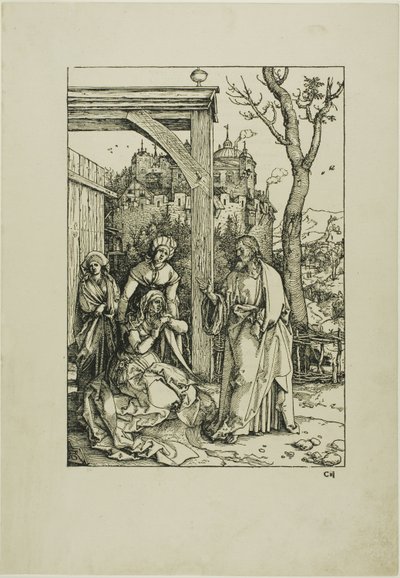 Krisztus búcsút vesz anyjától, a Szűz életéből alkotó: Albrecht Dürer