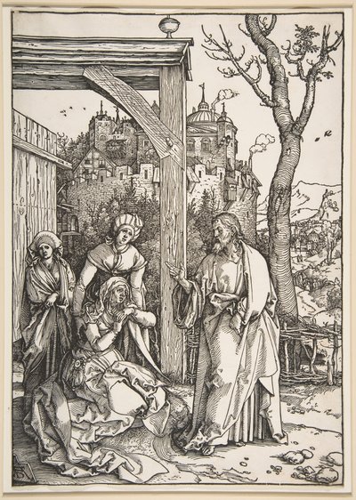 Krisztus búcsút vesz anyjától, A Szűz életéből, kb. 1504. alkotó: Albrecht Dürer