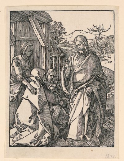 Krisztus búcsút vesz az anyjától, A kis szenvedély sorozatból alkotó: Albrecht Dürer