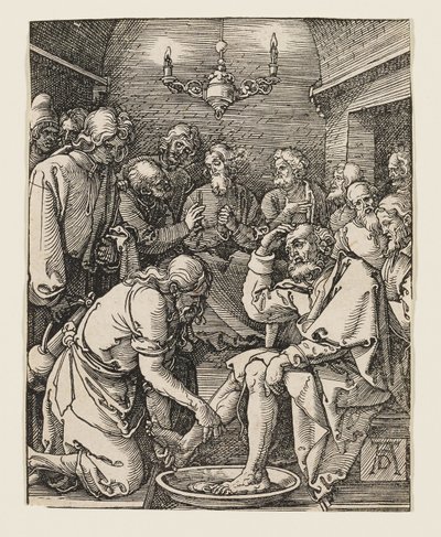 Krisztus megmossa a tanítványok lábát alkotó: Albrecht Dürer