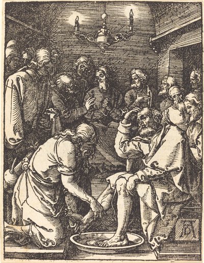 Krisztus, aki megmossa a tanítványok lábát alkotó: Albrecht Dürer