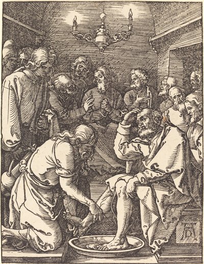 Krisztus, aki megmossa a tanítványok lábát alkotó: Albrecht Dürer