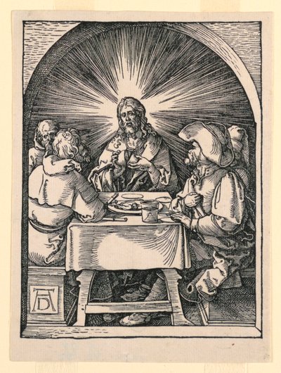 Krisztus Emmausban, A kis szenvedély sorozatból alkotó: Albrecht Dürer