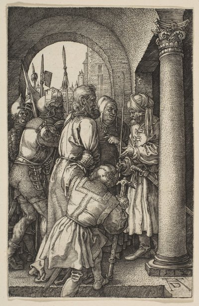 Krisztus Pilátus előtt, a Passióból, 1512. alkotó: Albrecht Dürer