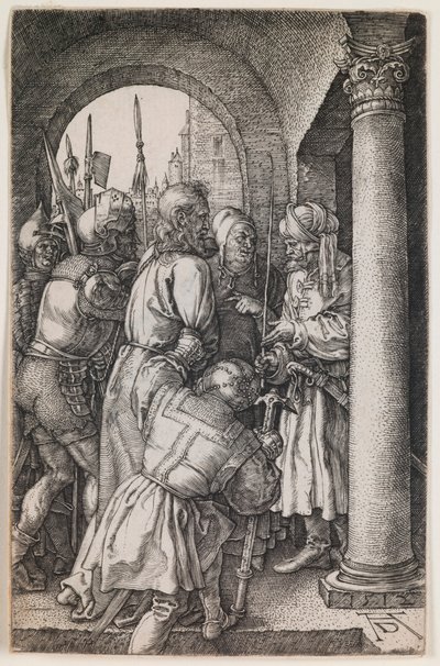 Krisztus Pilátus előtt, a „Bevésett szenvedély” sorozatból alkotó: Albrecht Dürer