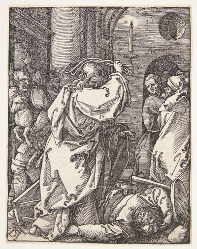Krisztus kiűzi a pénzkölcsönzőket a templomból alkotó: Albrecht Dürer