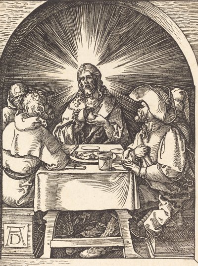 Krisztus Emmausban, valószínűleg c. 15091510. alkotó: Albrecht Dürer