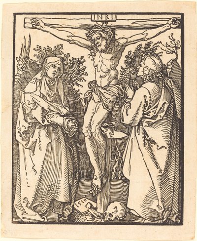 Krisztus a kereszten Máriával és Szent Jánossal alkotó: Albrecht Dürer