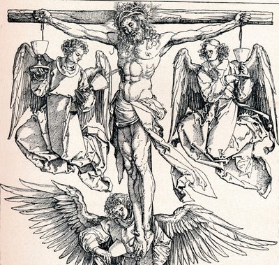 Krisztus a kereszten három angyallal, 1523-1525 1906 alkotó: Albrecht Dürer