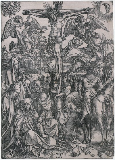Krisztus a kereszten, a „Nagy Passió” sorozat 8. lapja alkotó: Albrecht Dürer