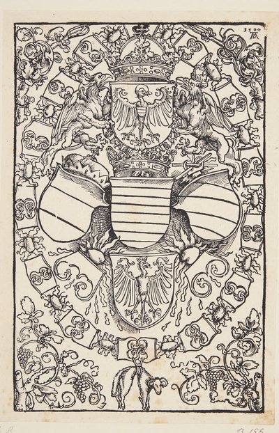 Maximilian I. mint a rómaiak királyának címere alkotó: Albrecht Dürer