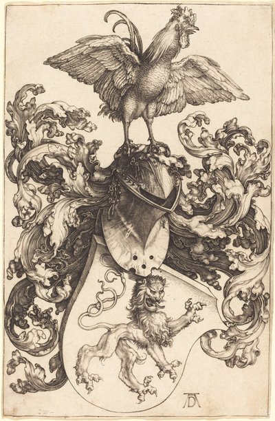 Címer oroszlánnal és kakassal alkotó: Albrecht Dürer