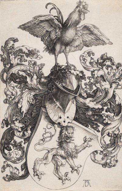 Címer oroszlánnal és kakassal alkotó: Albrecht Dürer