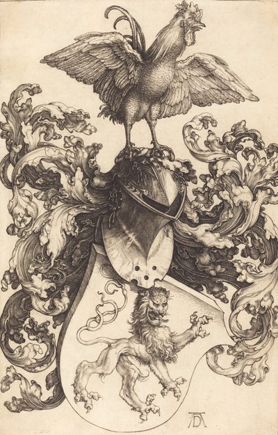 Címer oroszlánnal és kakassal, 15021503. alkotó: Albrecht Dürer