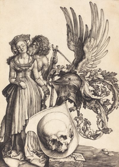 Címer koponyával, 1503. alkotó: Albrecht Dürer