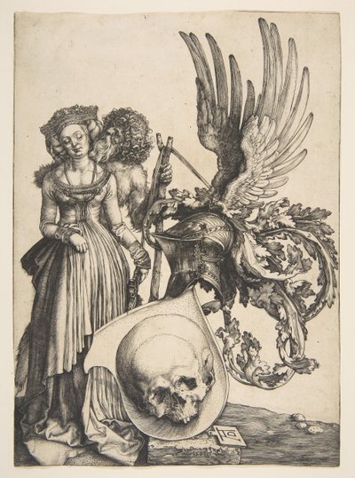 Címer koponyával, 1503. alkotó: Albrecht Dürer