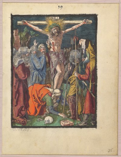 Kreuzigung, aus "Die kleine Holzschnittpassion" alkotó: Albrecht Dürer