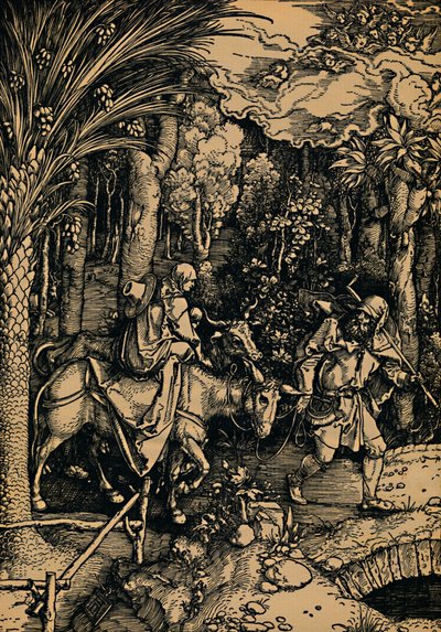 Repülés Egyiptomba, 1503-1504. alkotó: Albrecht Dürer