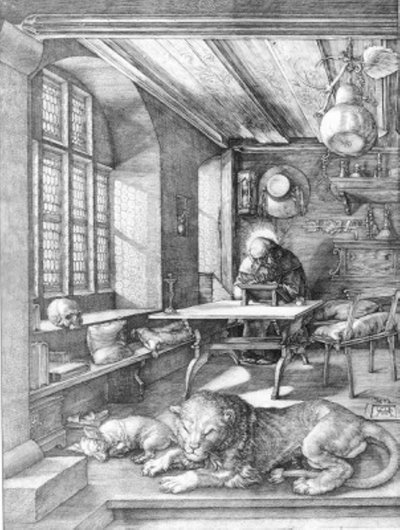 Szent Jeromos a cellájában alkotó: Albrecht Dürer