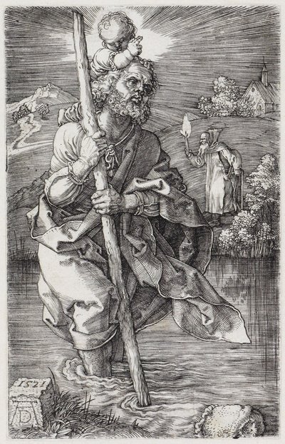 Szent Kristóf, jobbra tekintve alkotó: Albrecht Dürer