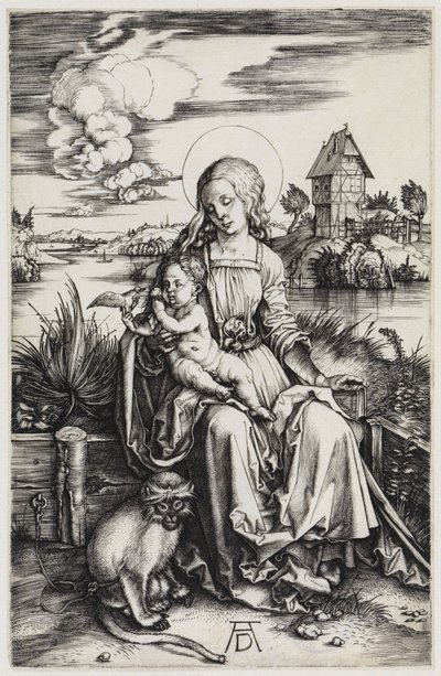 A Madonna a tengeri majommal alkotó: Albrecht Dürer