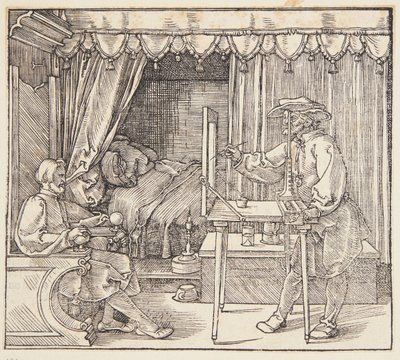 Rajzoló portrét rajzol alkotó: Albrecht Dürer