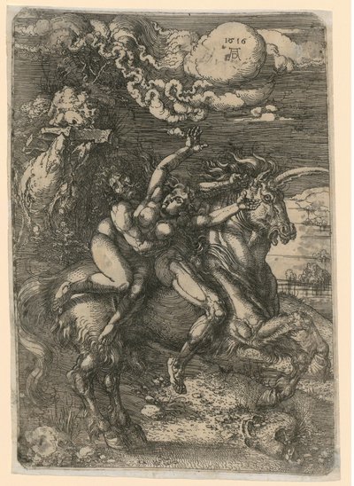 Elrablás az egyszarvún alkotó: Albrecht Dürer
