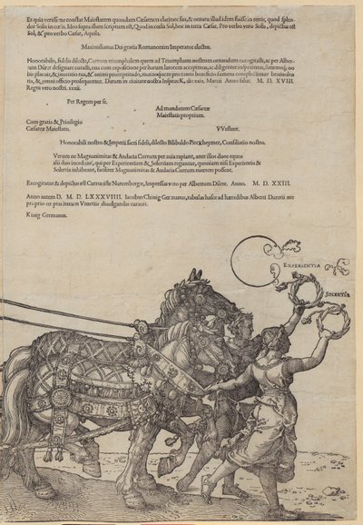 Experientia, a „A nagy diadalmas szekér” című sorozat 8. lapja alkotó: Albrecht Dürer